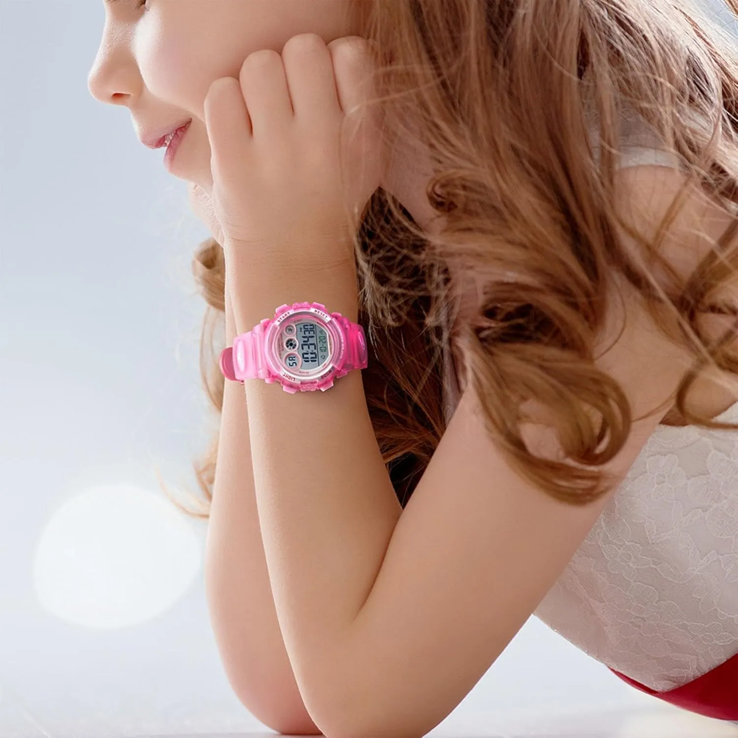 Electronic Watch with Alarm, Stopwatch, Backlight, 12 and 24 throw Hour Time, Adjustable Strap for Boys and Girls Kids Digital Sports Watch, Waterproof Outdoor 