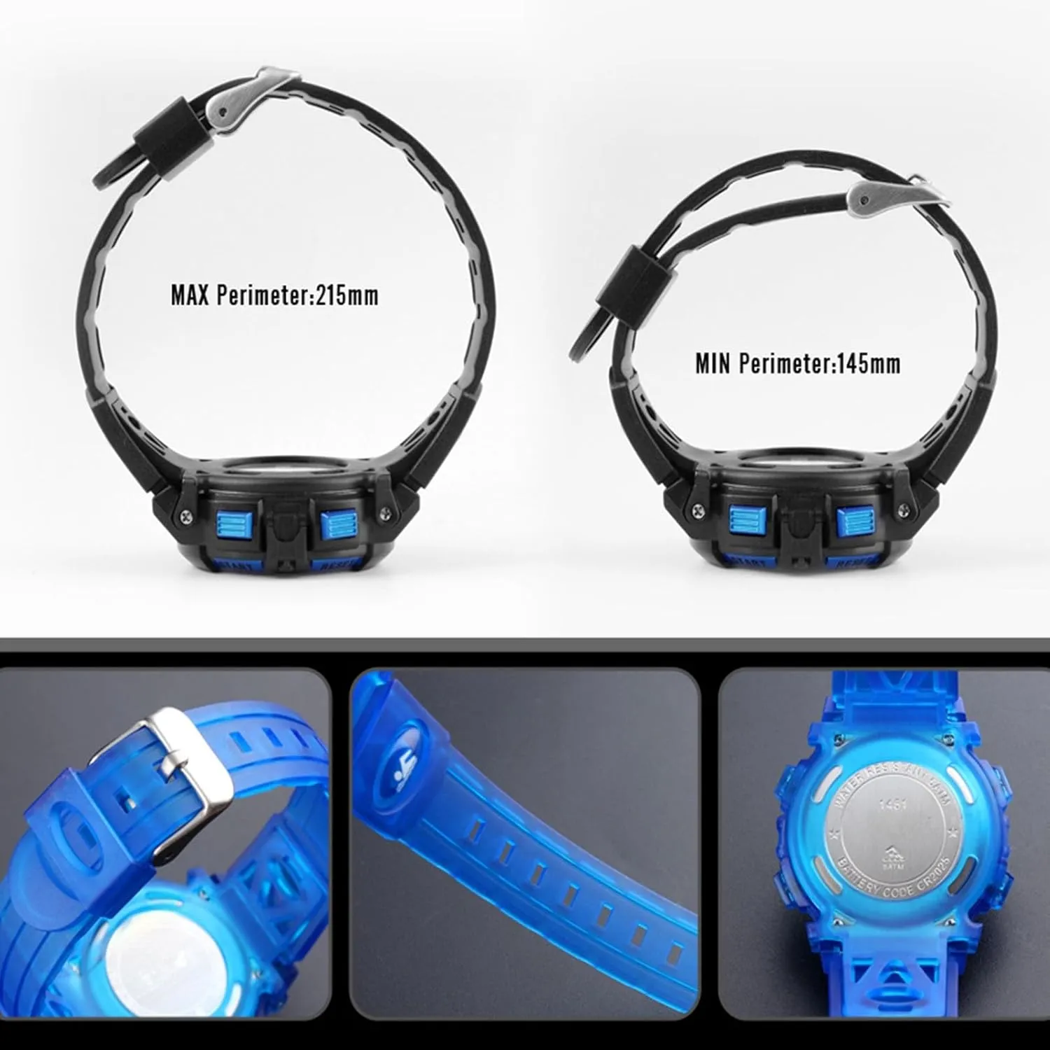 Electronic Watch with Alarm, Stopwatch, Backlight, 12 and 24 throw Hour Time, Adjustable Strap for Boys and Girls Kids Digital Sports Watch, Waterproof Outdoor 
