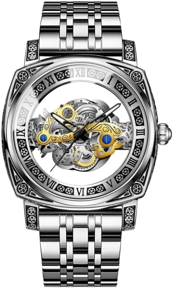 endless staple payment Japan weak Skeleton Design Waterproof Leather Strap/Stainless Steel Male Watch Luminous Gift Watch for Men Luxury Men Watches Quartz Wristwatch 