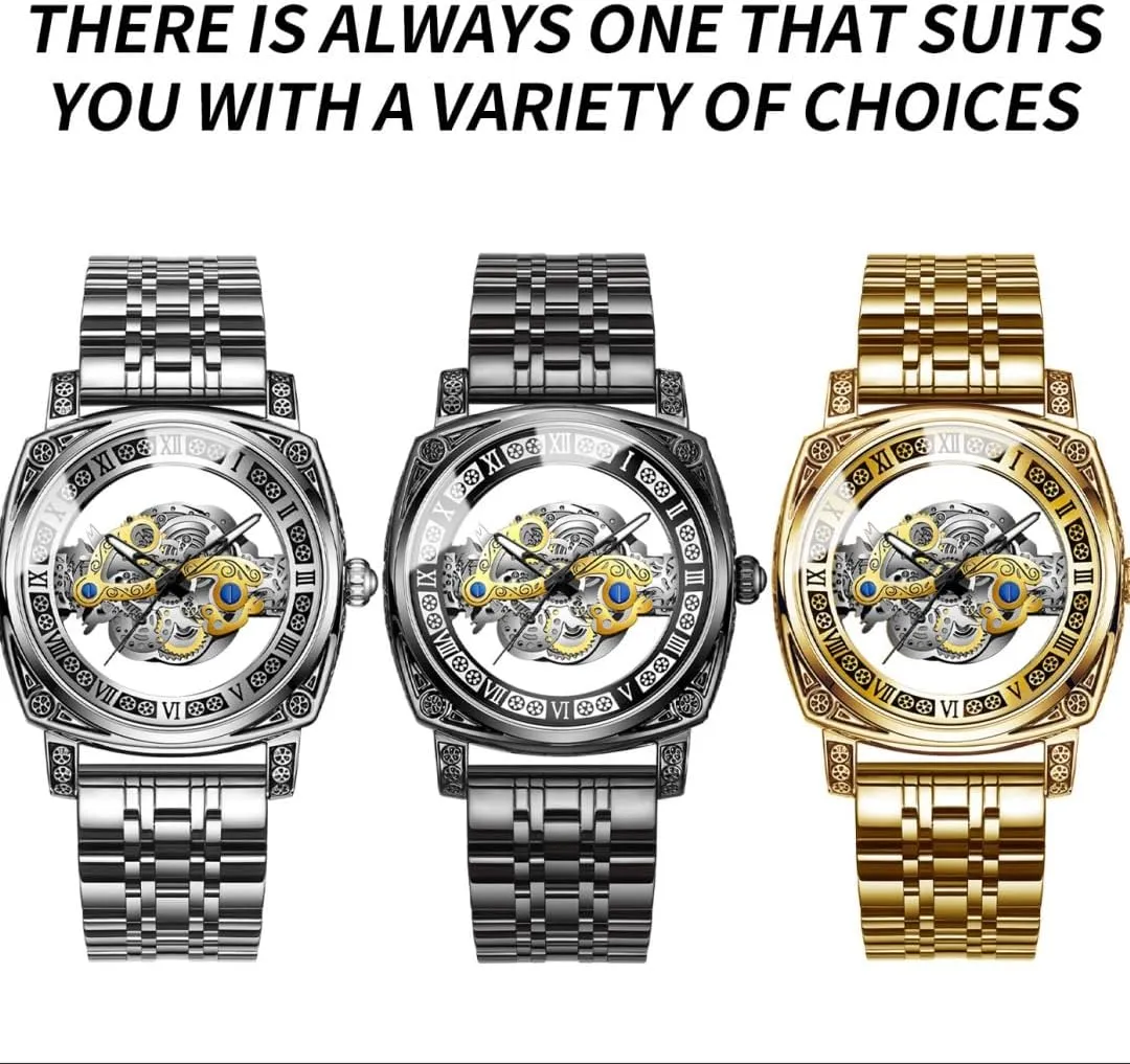 endless staple payment Japan weak Skeleton Design Waterproof Leather Strap/Stainless Steel Male Watch Luminous Gift Watch for Men Luxury Men Watches Quartz Wristwatch 