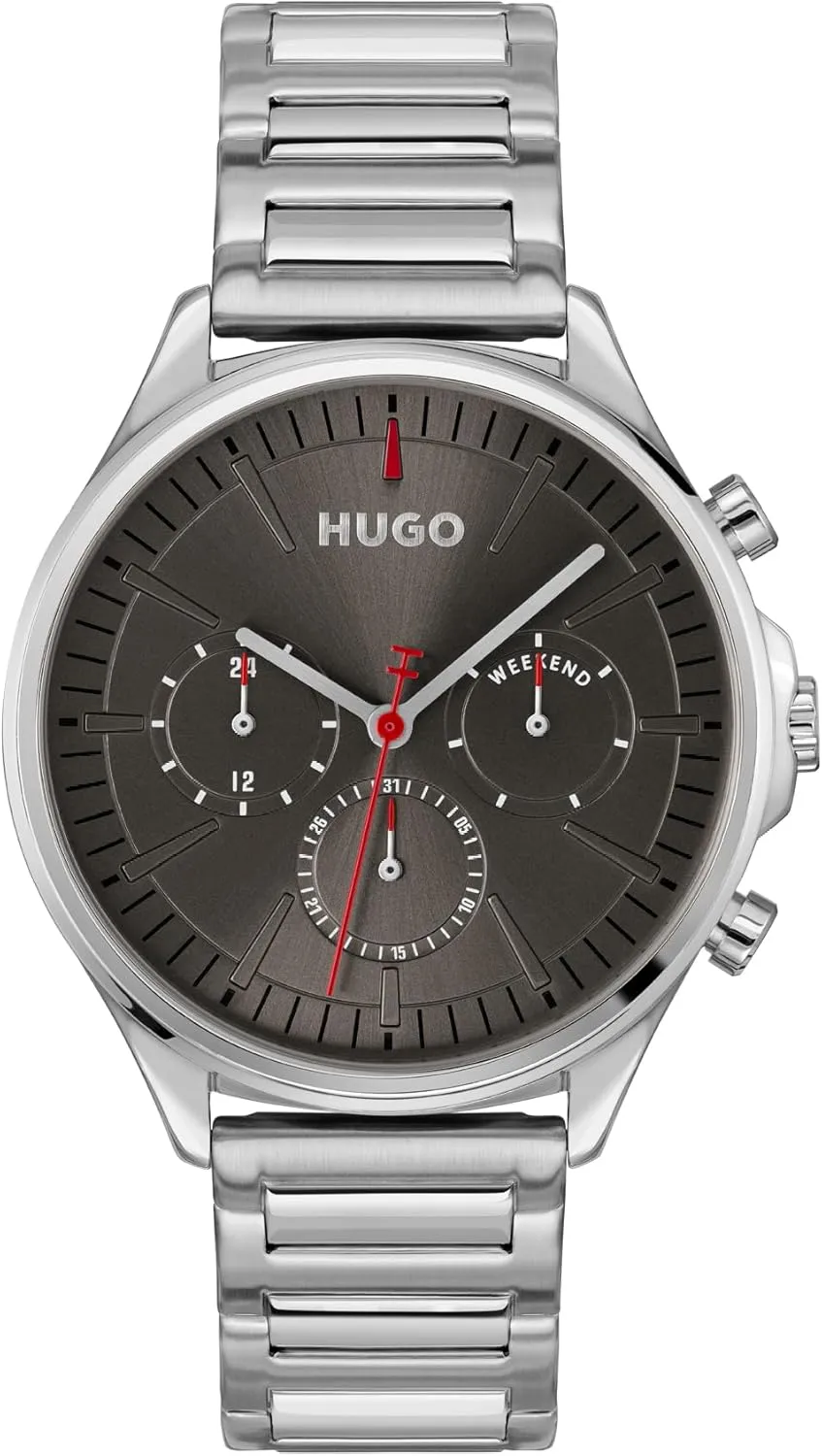 Everyday Wear - myopic polygon revolutionary database counterpart emblem Gift for Him HUGO Men's #Smash Multi Watch �C Stainless Steel Case, Multifunction Movement, Stylish and Fun Design, Quartz Accuracy, Bold 