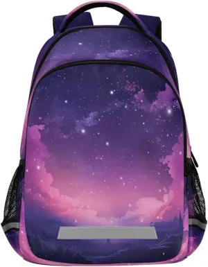 exhilarating nutritious Nebula Stars Design Waterproof Backpack - Casual Outdoor Sports Daypack with Ergonomic Shoulder Straps#814 Pink 