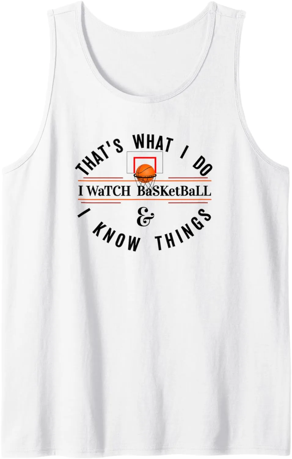 Expert reside barn Funny Sports Love Tank Top Basketball Watching 