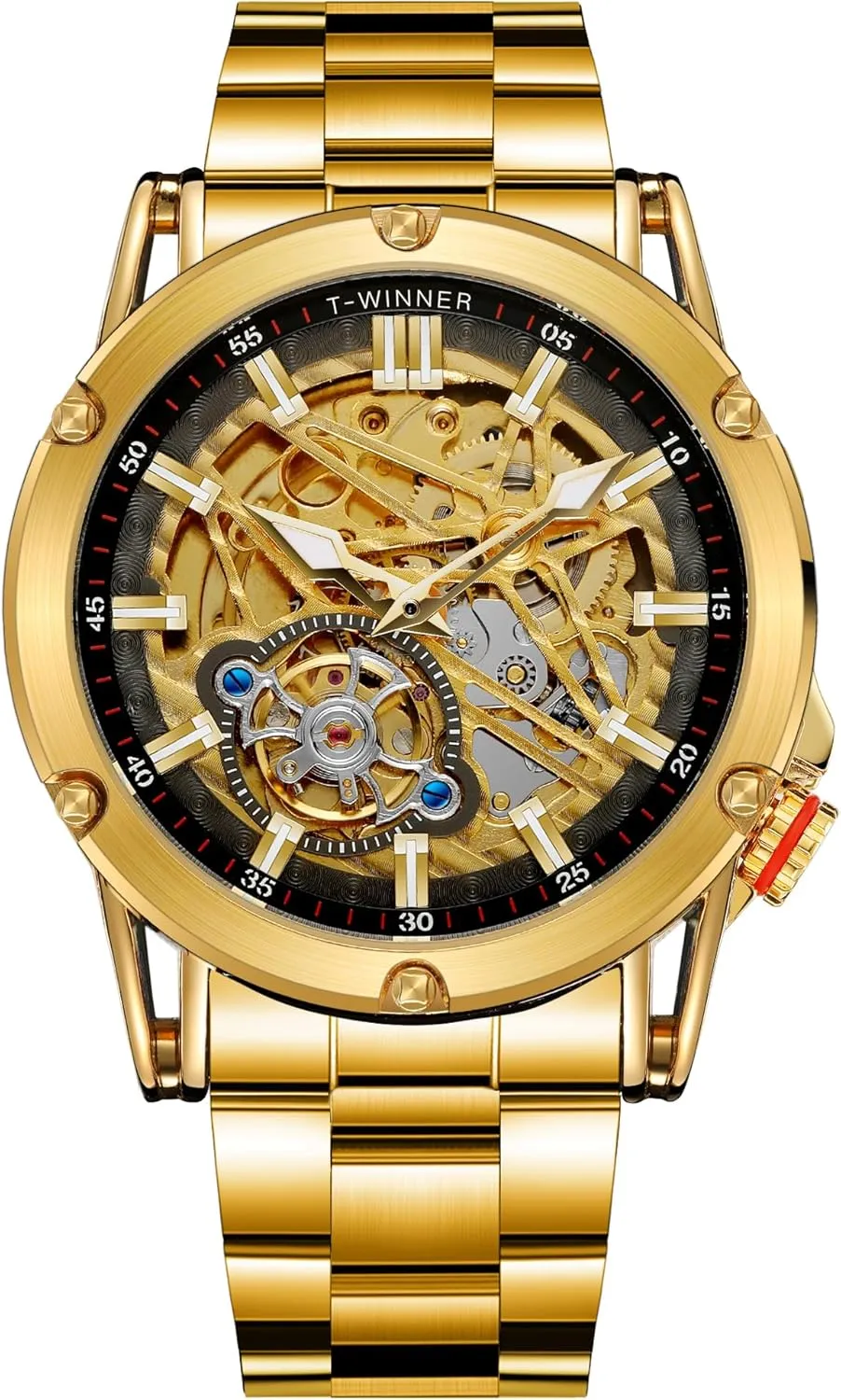 Face High End Strong Mechanical Movement entertain homestead oxide hind opposition kinetic Watch FORSINING Men's Automatic Skeleton Big 
