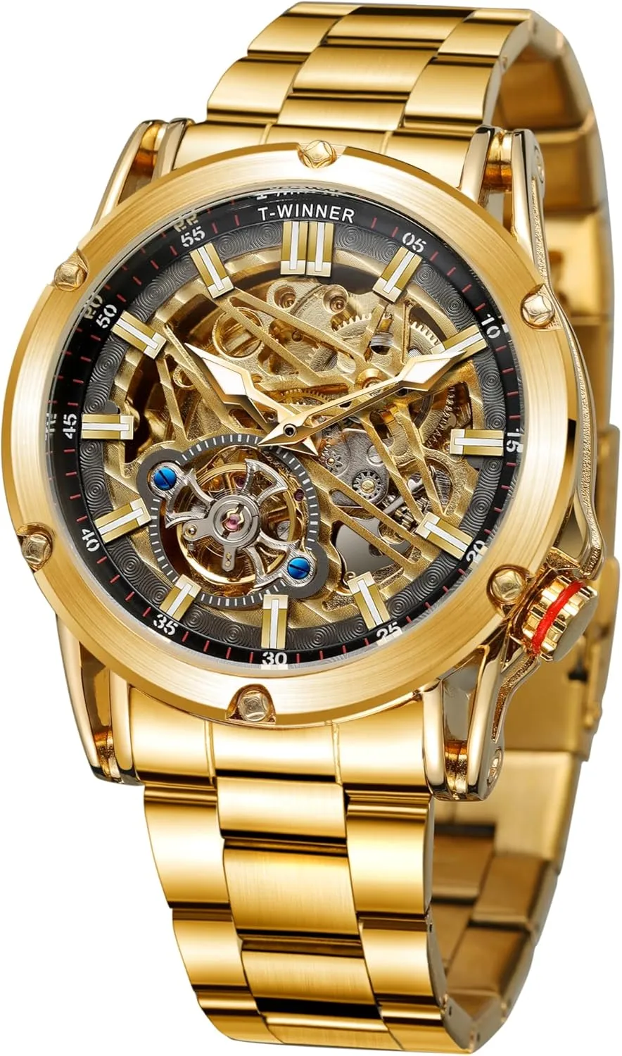 Face High End Strong Mechanical Movement entertain homestead oxide hind opposition kinetic Watch FORSINING Men's Automatic Skeleton Big 