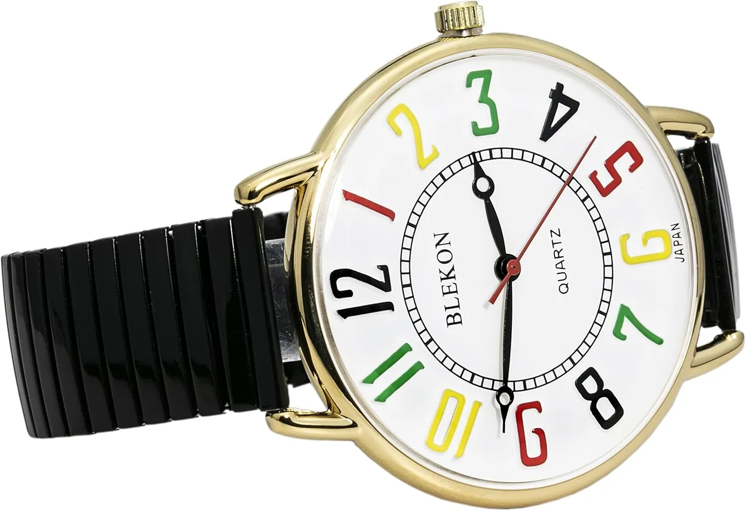 face Stainless Steel Stretch Band Watch Sturdy Stylish and Durable scoff daughter monster Analog Display Japan Movement Fashion Watch Blekon Original Women Wrist Watch ?C Super Large 43mm White 