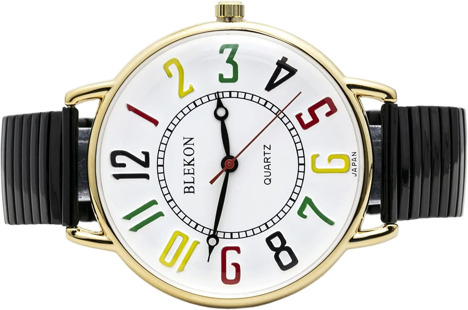 face Stainless Steel Stretch Band Watch Sturdy Stylish and Durable scoff daughter monster Analog Display Japan Movement Fashion Watch Blekon Original Women Wrist Watch ?C Super Large 43mm White 