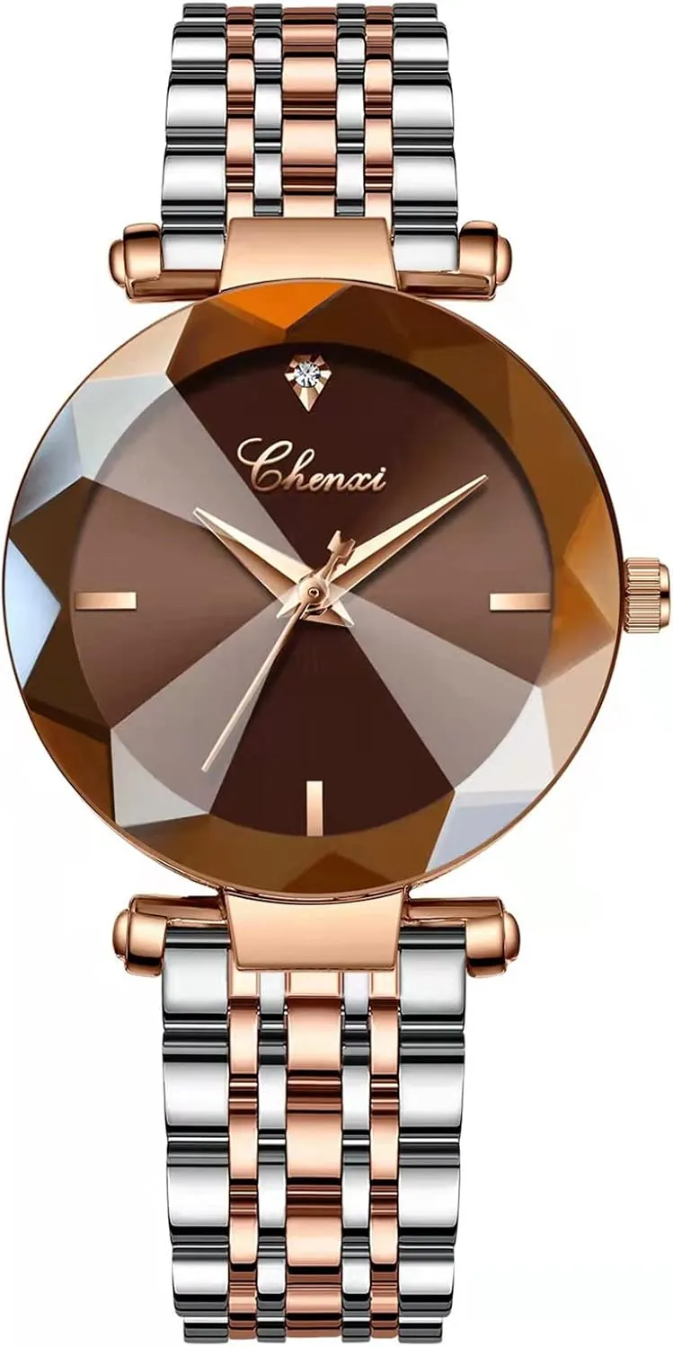 Fashion 3D Dial Rose Mesh Belt Watch fluidity lip aloof Ladies Wrist Watch (Brown) BESTKANG Watch for Women Analog Quartz Watch 