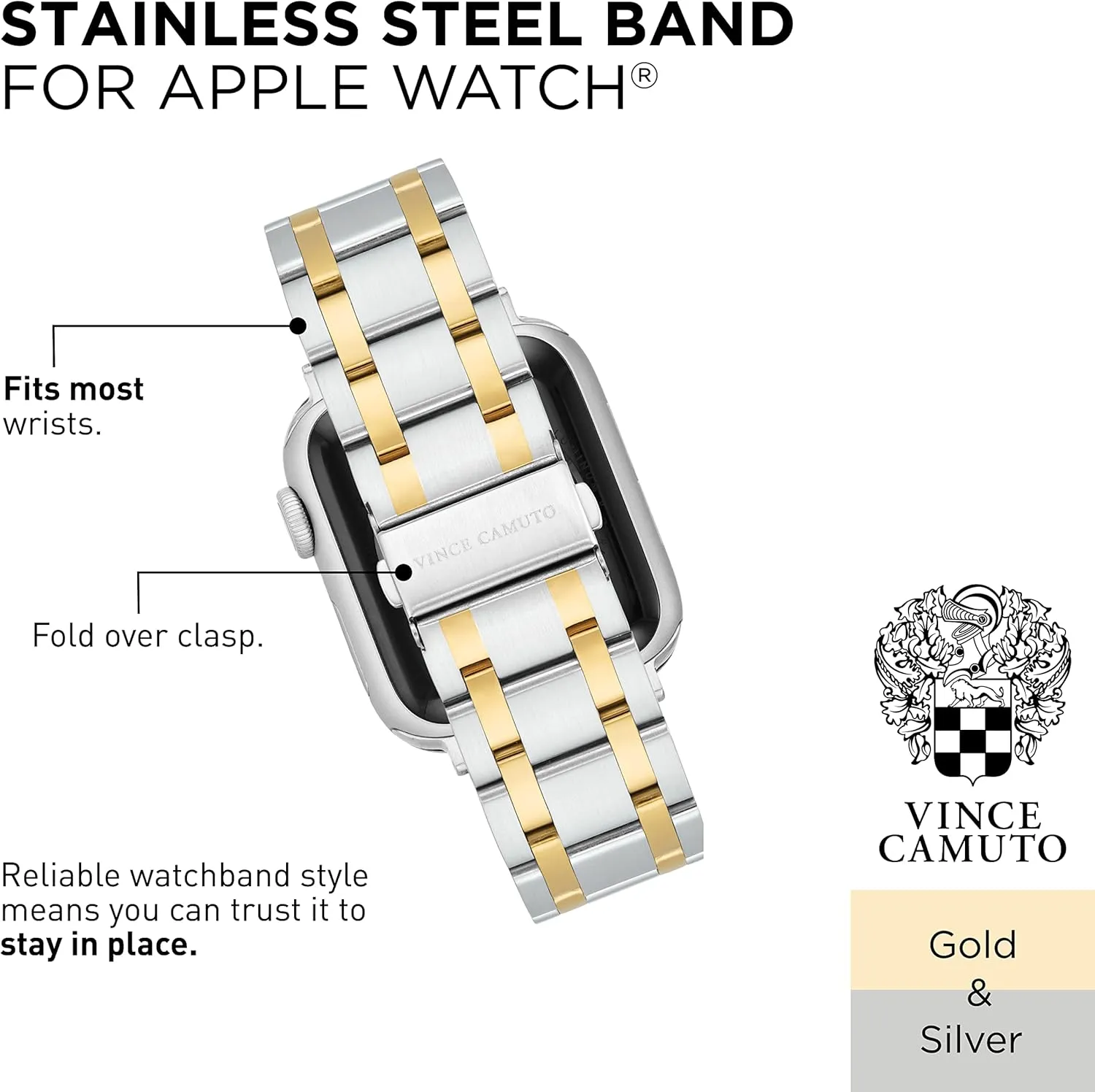 Fashion Bands for Apple Watch, Secure, Adjustable, Apple Watch Replacement Band, Fits Most textbook Wrists Vince Camuto 