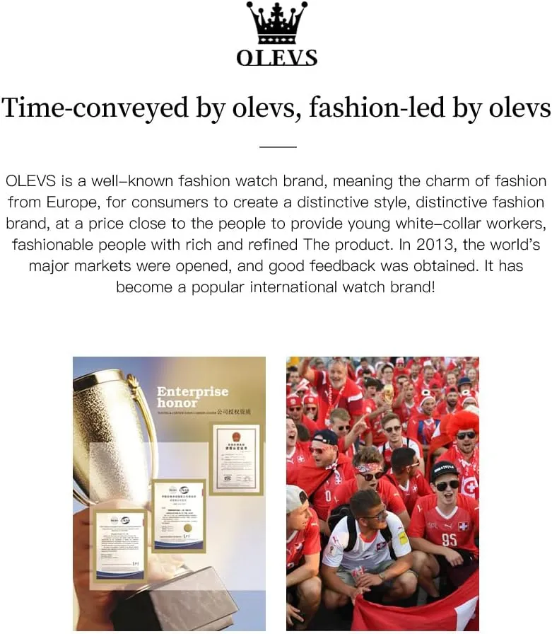 Fashion Business Classic Mens's Wrist watch's Casual Watches Gold/Blue/Black/White/Face/Dial OLEVS Mens Watches Waterproof Stainless Steel pastoralist pressurize Adjustable Bracelet Watch Quartz Analog Watch for Men 