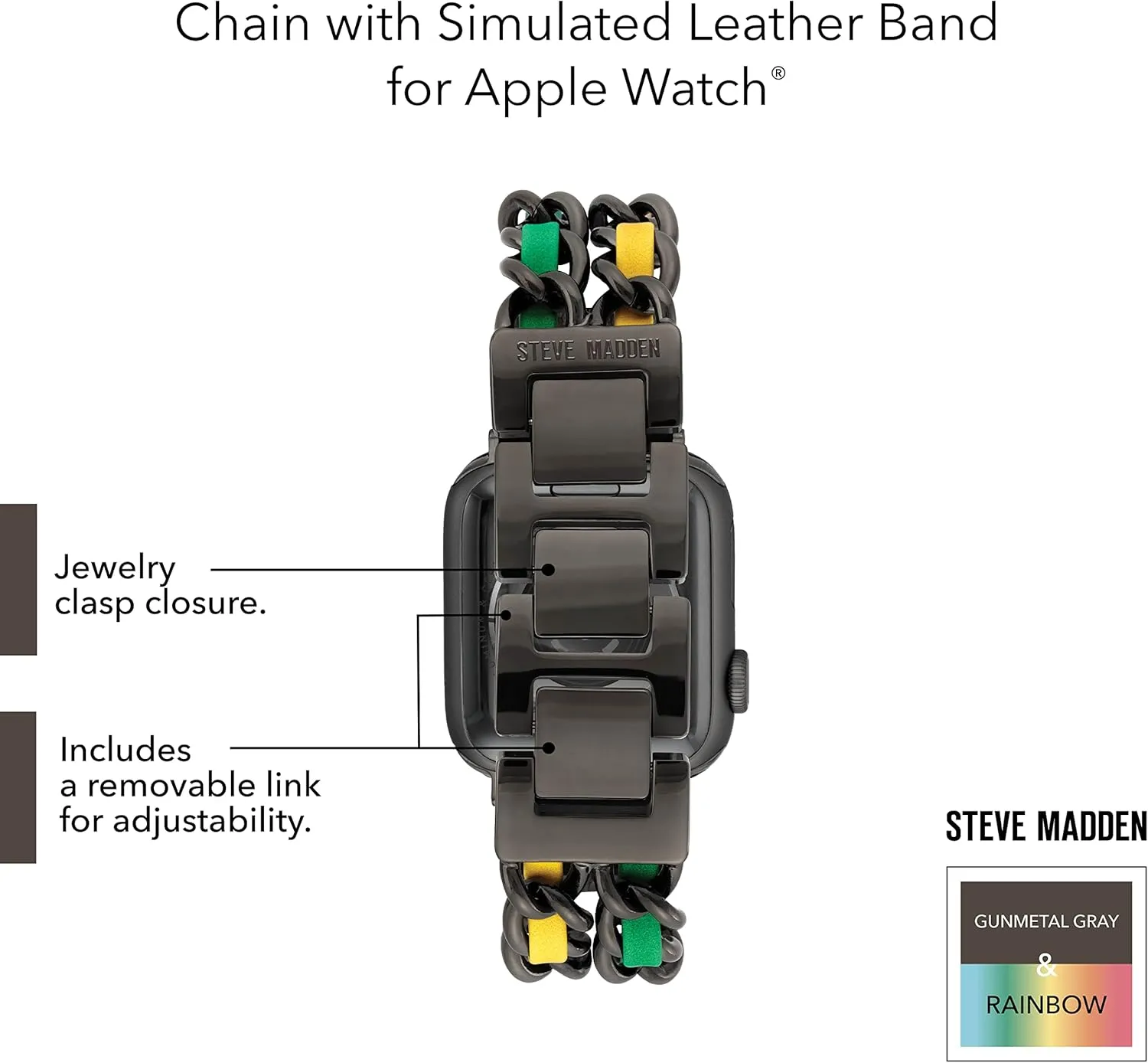 Fashion Chain Bracelet for Apple Watch senior Steve Madden 