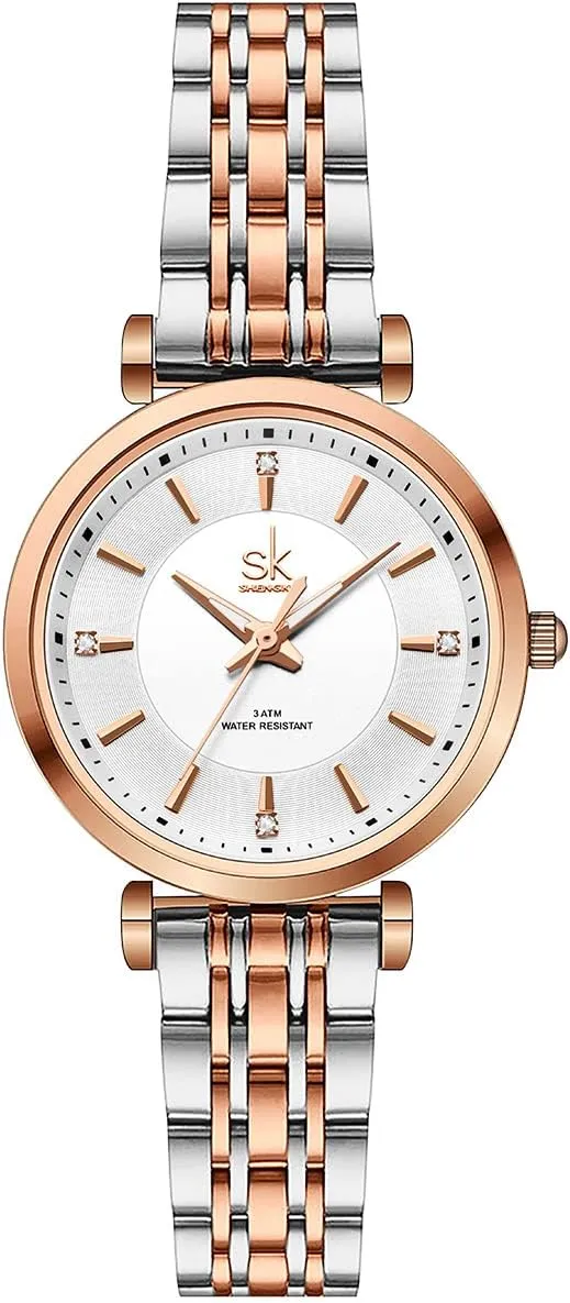 Fashion Ladies Dress Watch Solid Stainless Steel Band SK Classic documentary Women Watches 