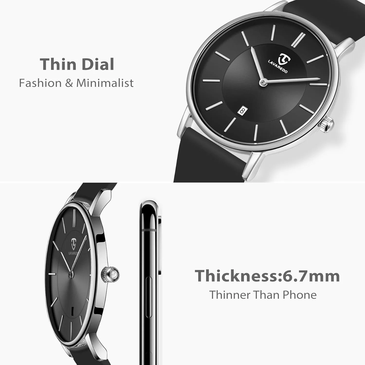 Fashion Simple Wrist Watch Analog modernity Date with Leather Strap BEN NEVIS Watch, Mens Watch, Minimalist 
