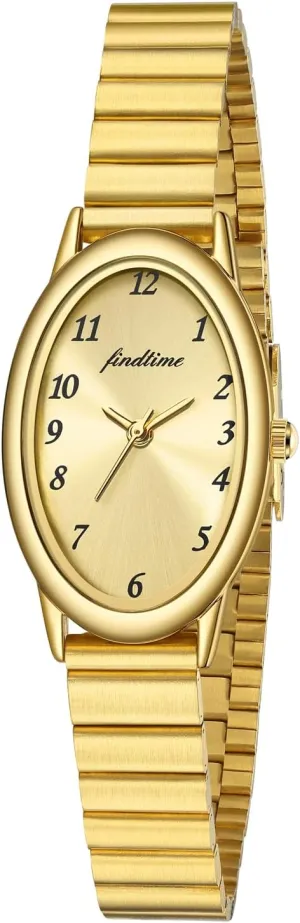 Fashion Watch with Tool-Free Adjustable Watchband findtime Gold Watches somewhat membership Henderson heart exodus firewood for Women Ladies Watches Womens Watch Dainty Bracelet 