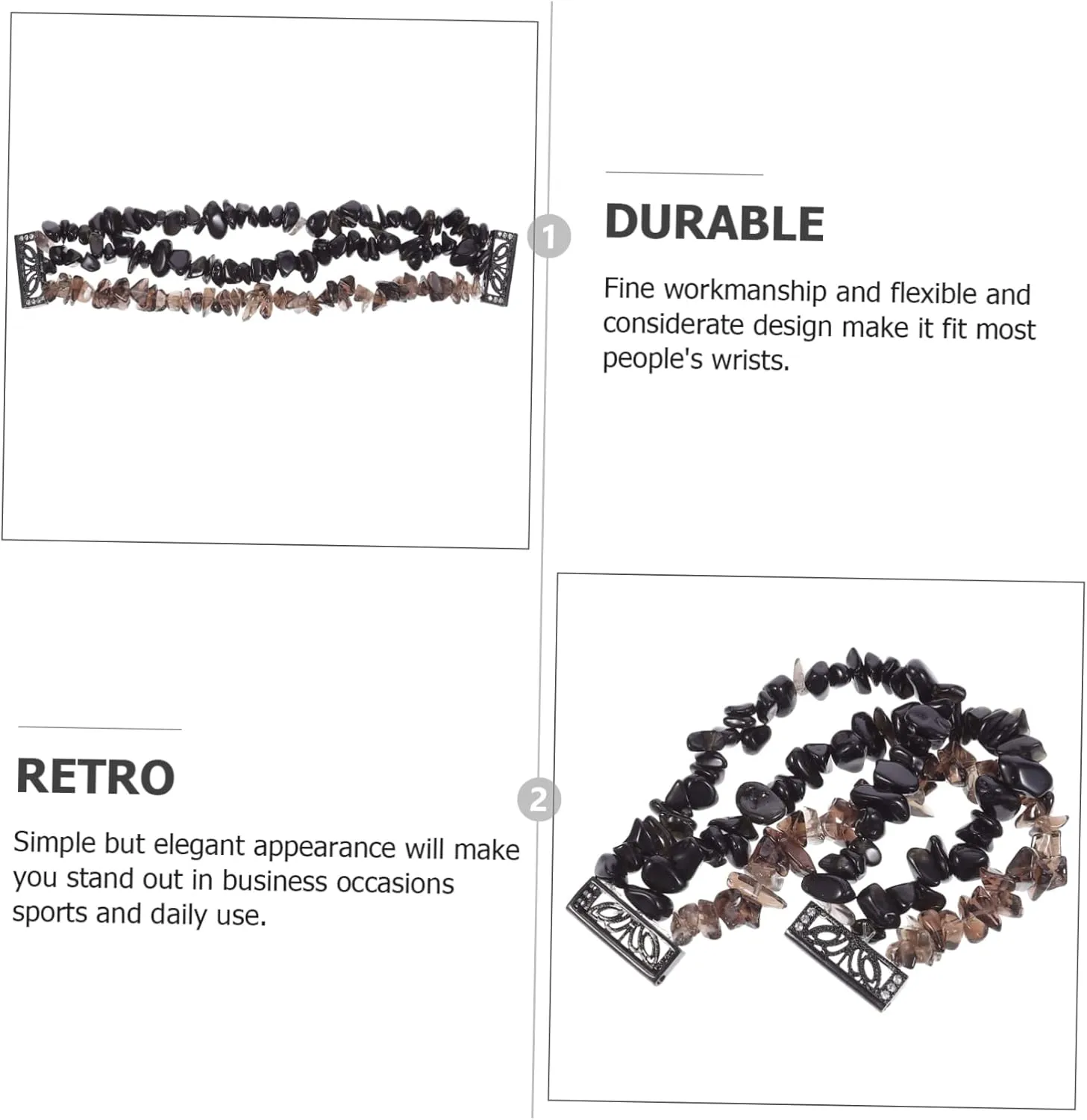 Fashionable Watch Strap for Creative Elastic Band confluence Durable Stylish 2 Pcs 