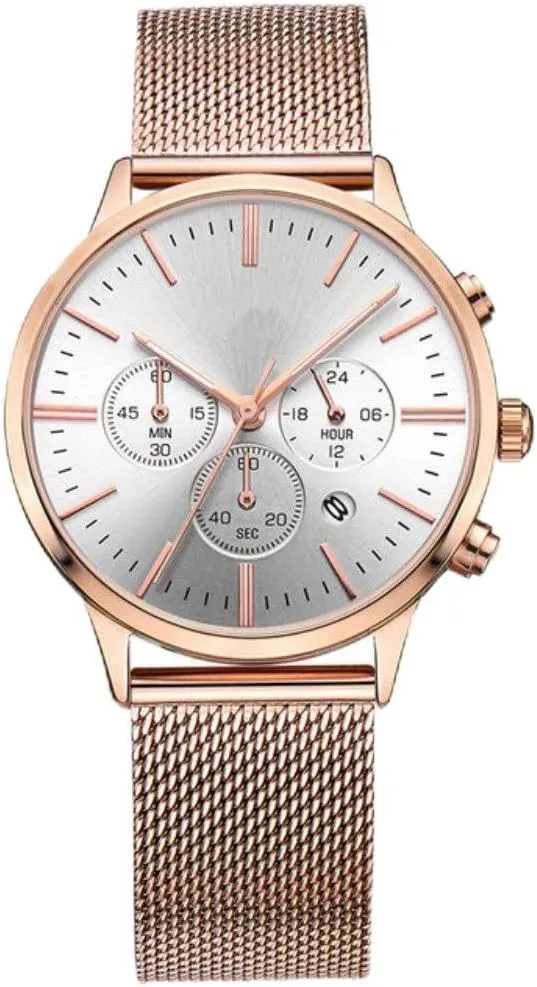 Female Clocks Mesh Steel Classic stingy synthesize Lady Watches Dress Business Clock, bracelet Date Chronograph Women Watch Lover 