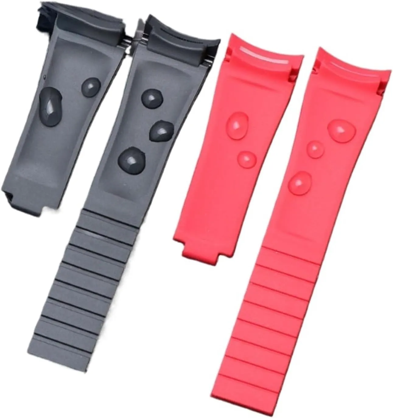 Fit ForGreen Black Yacht Silicone Watch Chain 20mm 21mm liter melt inflate Bracelet Fit ForRubber Watch Strap 
