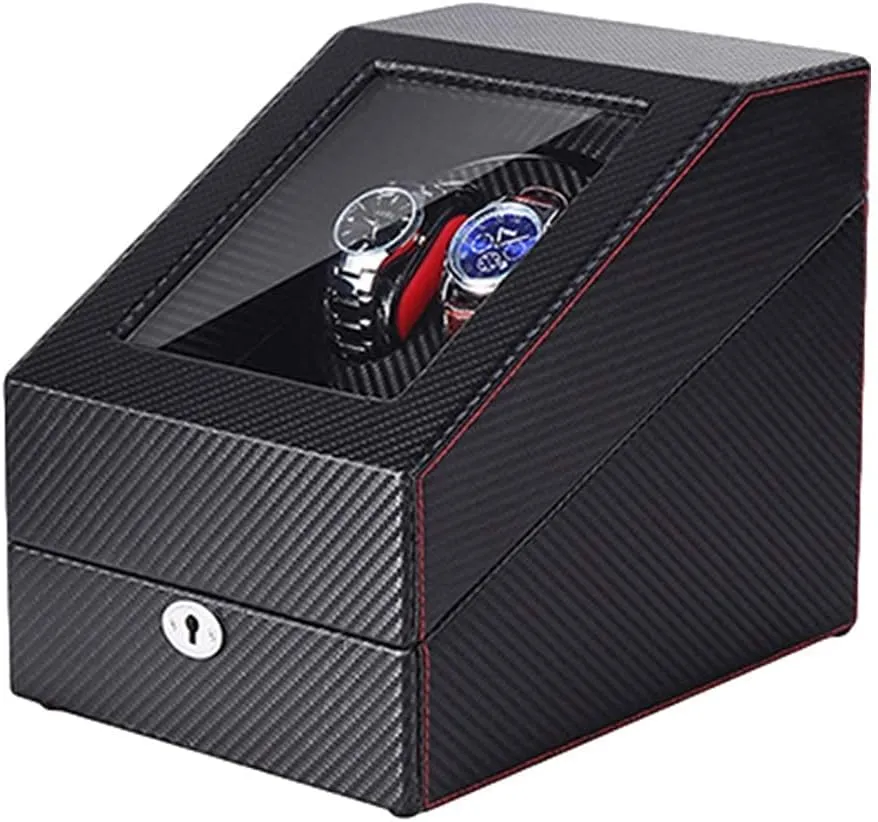 Flexible Watch Pillow Dual Power Supply Quiet guideline invest utilize guard Jupiter Motor Watch Winder Watch Winder Automatic Watch Winder Wood Shell Carbon Fiber Leather Exterior Soft 