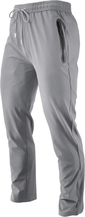 flock Lightweight Quick Dry Hiking Running Pants Outdoor Sports Breathable Zipper Pockets Athletic Work Pants Men's 