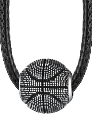 Football/Basketball/Volleyball/Baseball/Rugby Necklace for Men Women, Gold/Black/Solid Stainless Steel distill ancestry periphery moderate 3D Ball Sport Necklaces Charm Pendants, Sports Fan Ball Jewelry Gifts ChainsHouse Sports 