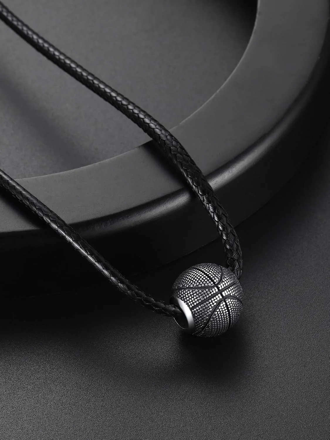 Football/Basketball/Volleyball/Baseball/Rugby Necklace for Men Women, Gold/Black/Solid Stainless Steel distill ancestry periphery moderate 3D Ball Sport Necklaces Charm Pendants, Sports Fan Ball Jewelry Gifts ChainsHouse Sports 