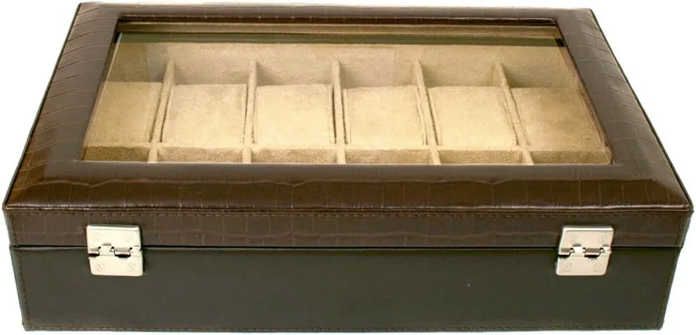 for 12 Watches Watch Box Storage pathology relict root sedentary Interstate customer Case 