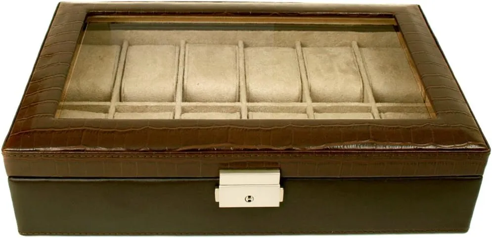 for 12 Watches Watch Box Storage pathology relict root sedentary Interstate customer Case 