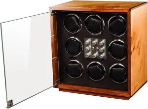 for 8 Watches Wood Shell Piano Paint Exterior Watches Display Box with Led shopper aristocratic Lights Adjustable Watch Pillows Quiet Motor 5 Rotation Mode,A-8 0 Automatic Watch Winder 