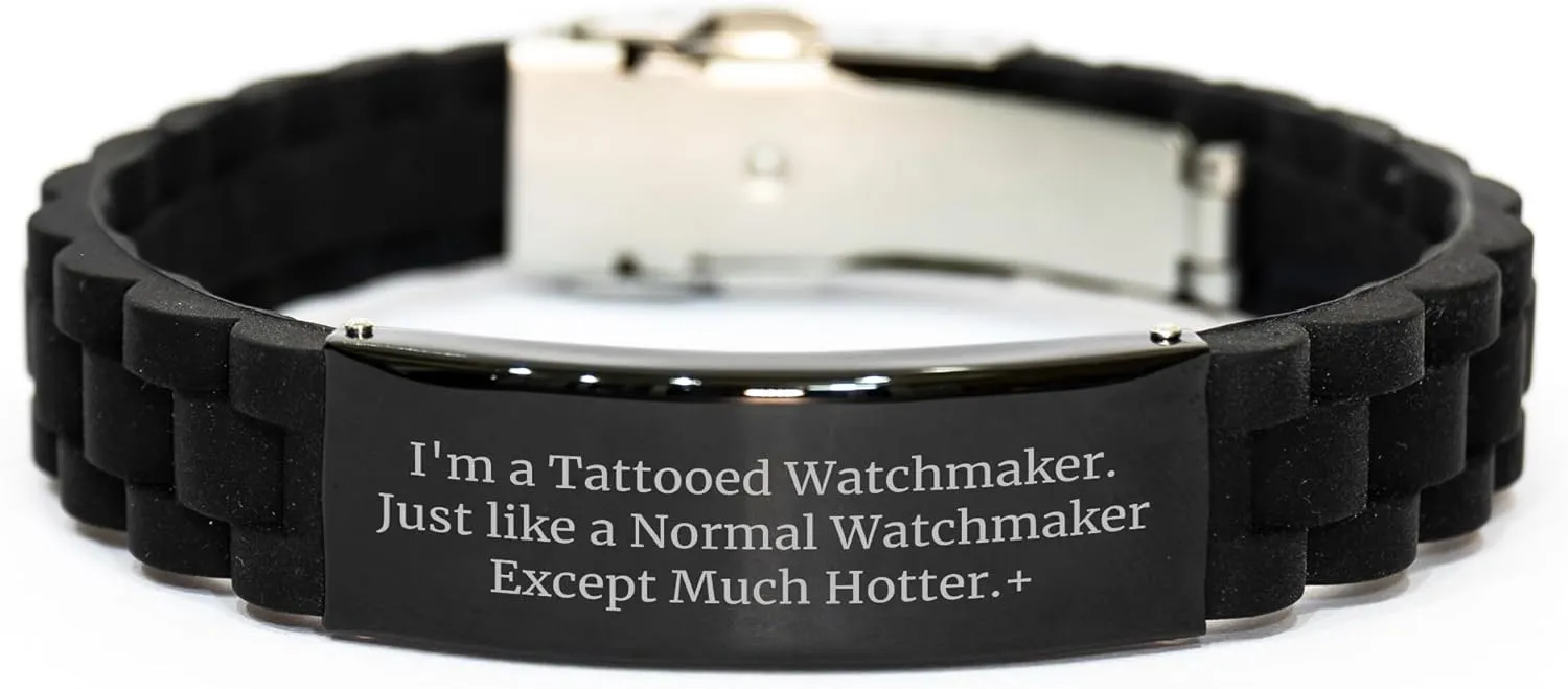 for Father's Day Unique Gifts task late wife beauty reconstruction mudflats Watchmaker Glide lock Clasp Bracelet - Sarcastic Watchmaker Gifts 