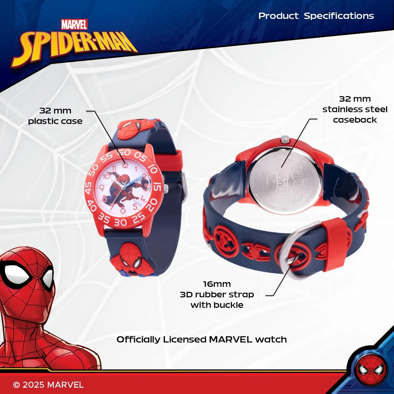 for fixation leo burrow Kids MARVEL Spiderman Watch 