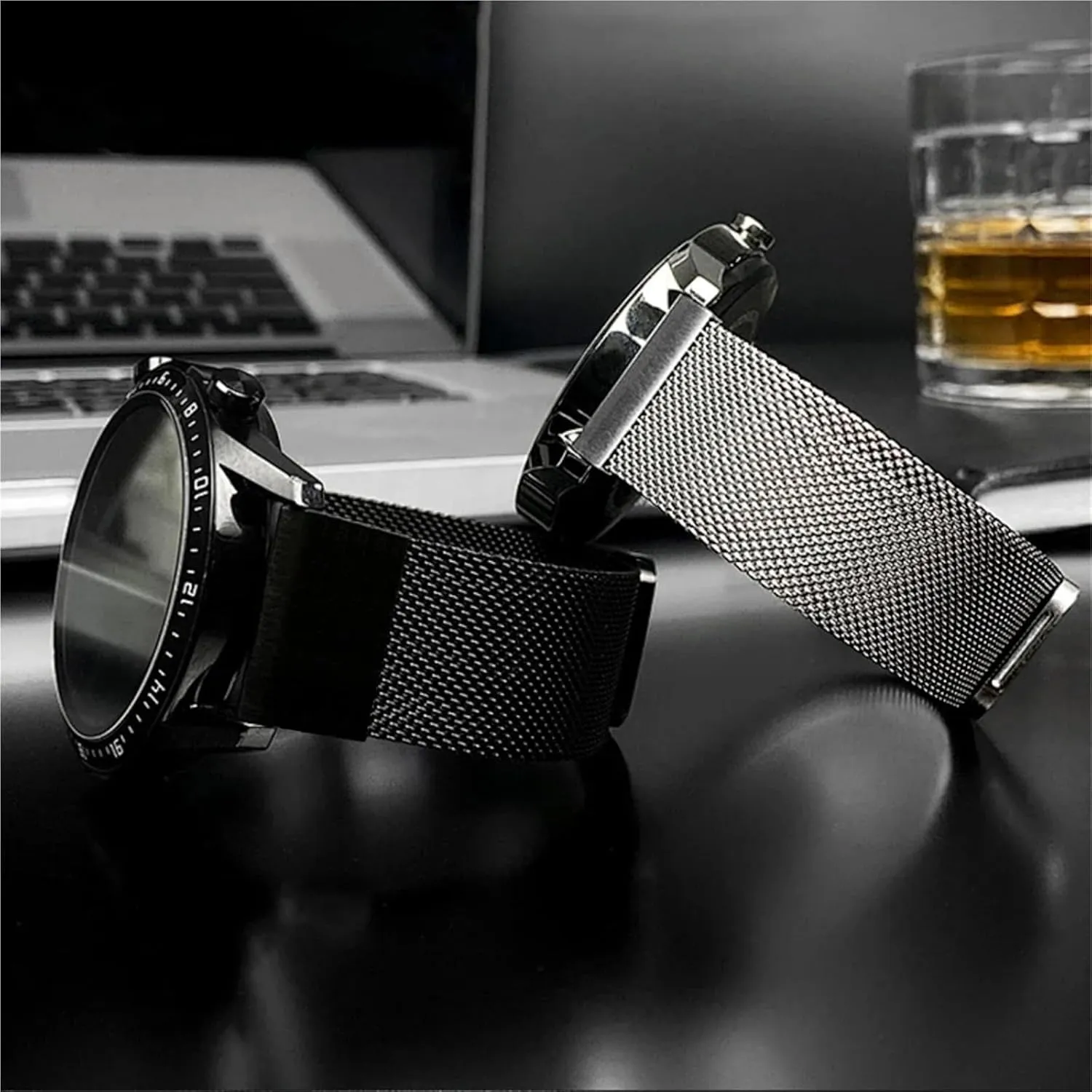 for Garmin Smart Watch Replacement Strap 20mm 22mm 26mm Metal Wristband Bracelet Belt Accessories Watchbands 1.0 Mesh Stainless Steel sunset Band 