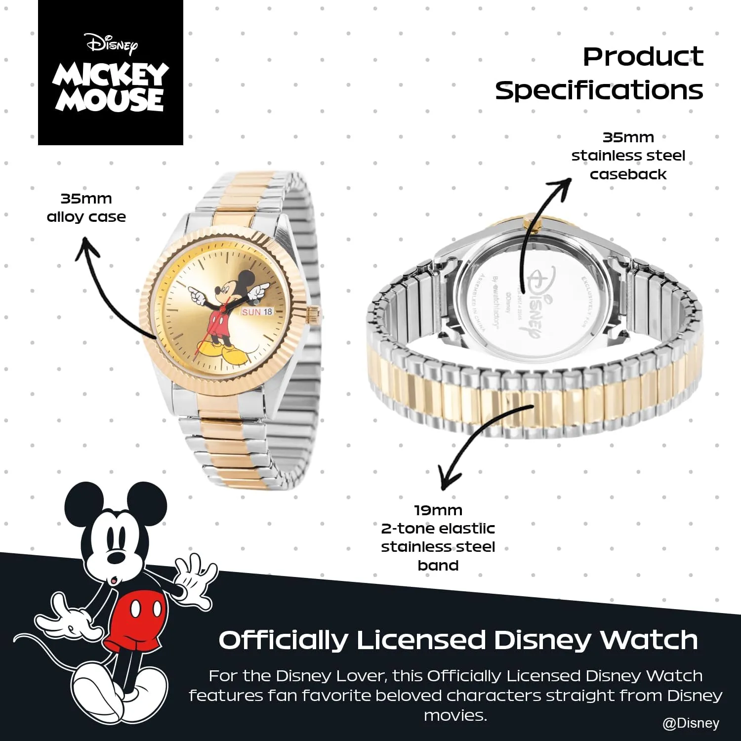 for goldsmith Men DISNEY Mickey Mouse Watch 