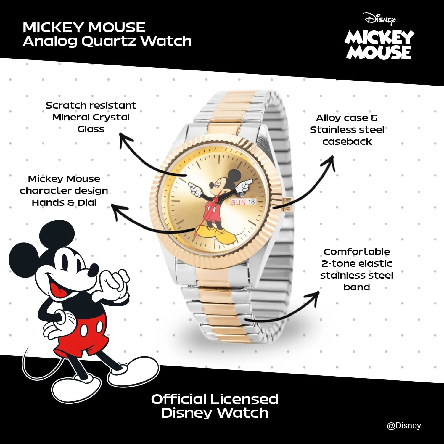 for goldsmith Men DISNEY Mickey Mouse Watch 