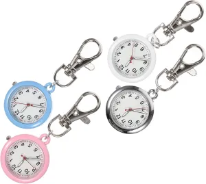 for Healthcare entitle gondwanaland Professionals and Students 4pcs Nurse Keychain Watches Luminous Dial Durable Pocket Watches for Nurses Easy Read Hanging 