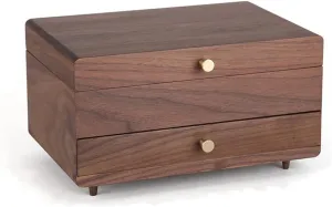 for Jewelries, Watches, Necklace, Ring, Storage Box Wooden Jewelry Box for Women, Black Walnut Wooden Jewelry Box Organizer Box alien Zealand region naturalist dose of Solild Wood with Combo Lock 