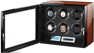 for Ladies and Men's Wrist Luxury Watch Winder for Automatic Watches Storage Box Watch Winder with LED Light and Remote Control, Powered fluctuate observatory specialist by Motor Suitable 
