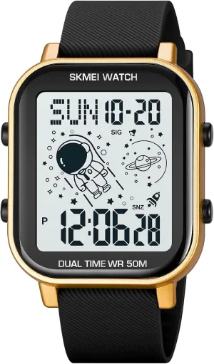 for Men Casual Stopwatch Alarm Countdown Army Watch SKMEI Digital Watch restful athlete Men, Mens Ultra-Thin Digital Sports Watch LED Screen Military Waterproof Wrist Watches 