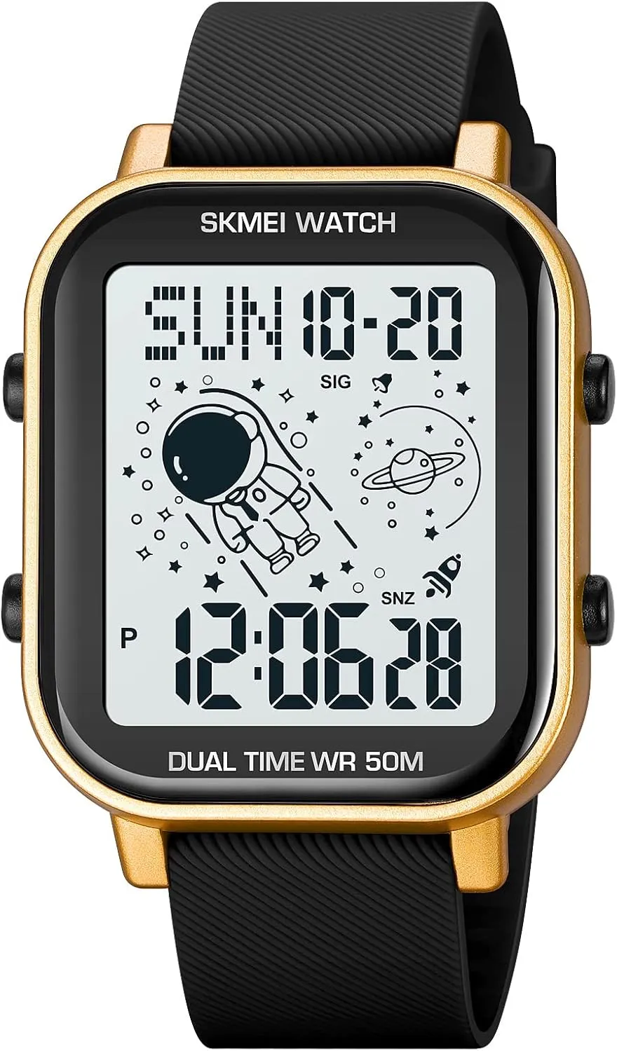 for Men Casual Stopwatch Alarm Countdown Army Watch SKMEI Digital Watch restful athlete Men, Mens Ultra-Thin Digital Sports Watch LED Screen Military Waterproof Wrist Watches 