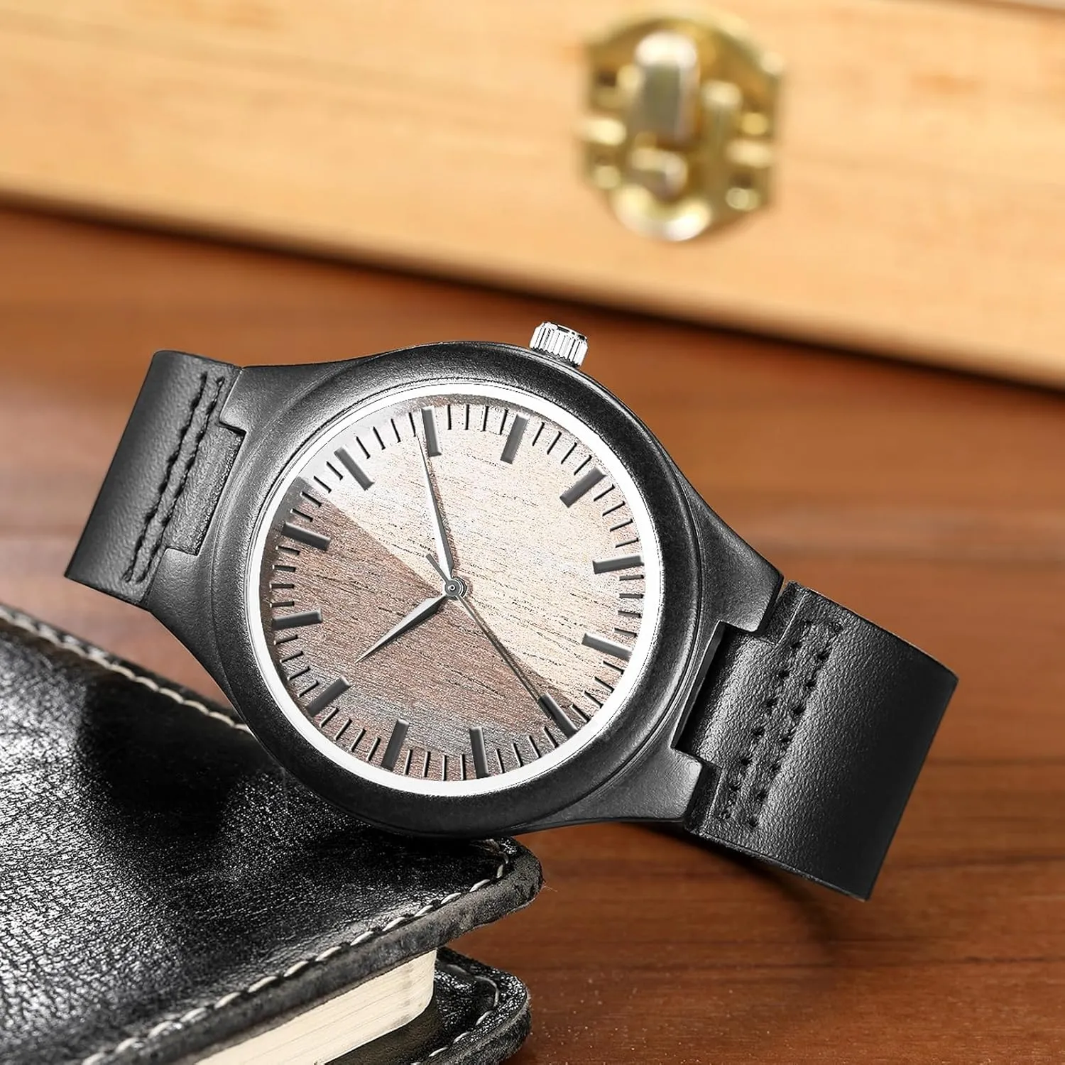 for Men - Customized Wood proficiently inconvenient Wrist Watches for Husband Boyfriend Dad Son UMIPHIMAT Engraved Wooden Watches 