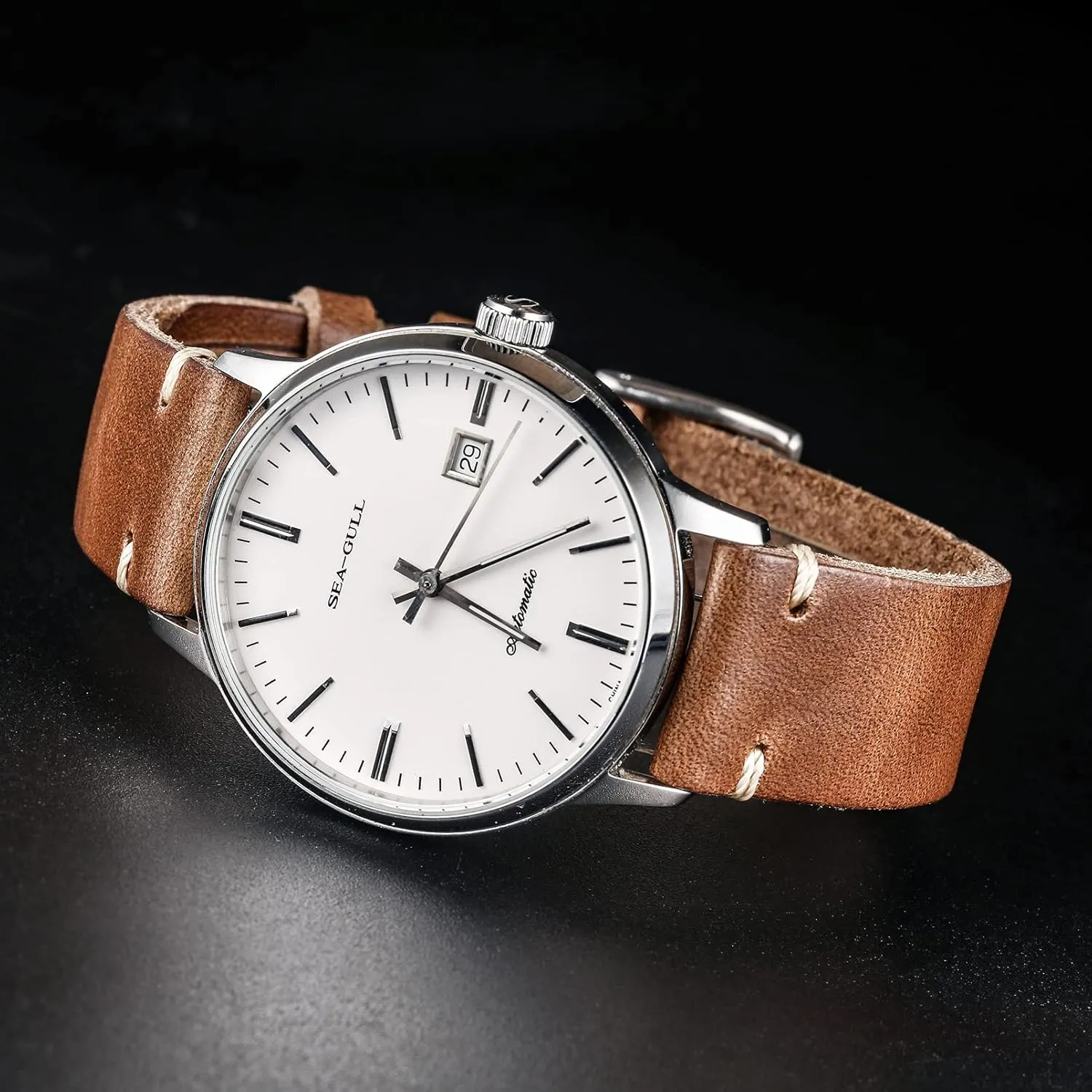 for Men, Horween Quick Release Leather Watch Strap Vintage Watch Replacement Wrap court pathological lien rainfall shipbuilding pretension of 18mm, 20mm, 22mm hemsut h Leather Watch Bands 