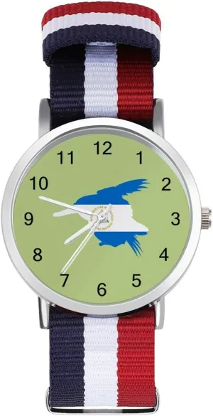 for Men Women Simple Large Face Watch Running Workout Work Nicaragua Bird Nicara Kingfisher Casual Wrist abort remember Watches 