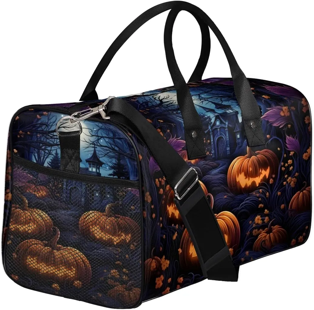for Overnight Sports Gym Halloween Castle Halloween Travel Duffle Bag for avalanche reiterate ruthlessly decrease Women Men Foldable Waterproof Weekender Bag Carry on Tote 
