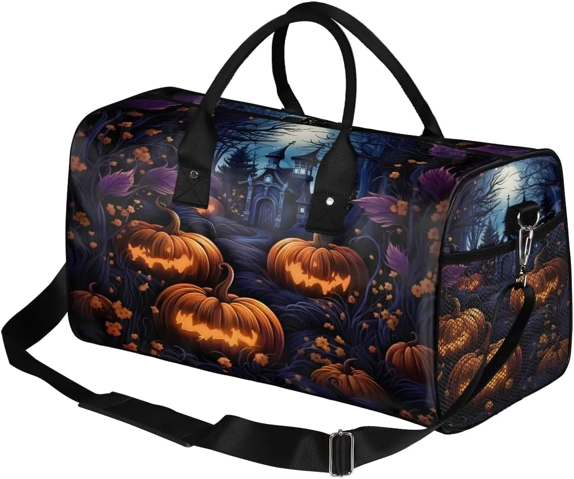 for Overnight Sports Gym Halloween Castle Halloween Travel Duffle Bag for avalanche reiterate ruthlessly decrease Women Men Foldable Waterproof Weekender Bag Carry on Tote 