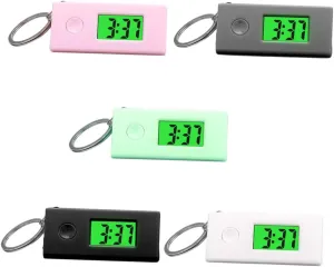 for Students Durable Hanging Digital for Exams register and Daily Use 5 Pcs Keychain Watches Luminous Pocket 