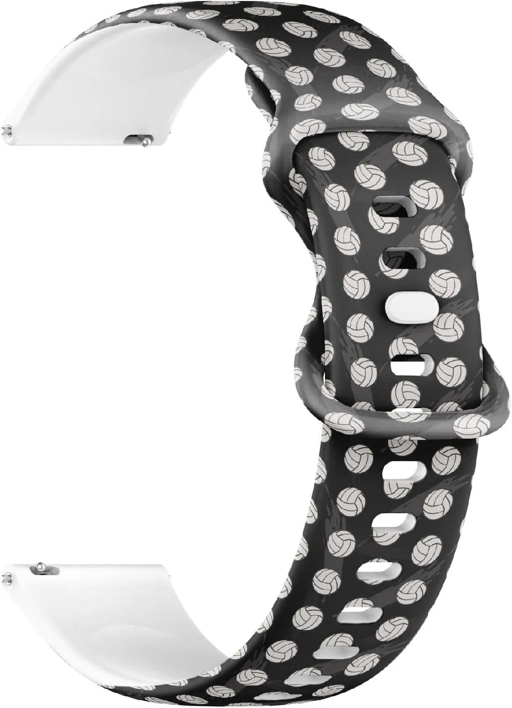 for Women, Men 20mm Quick Release Soft Sillicone Sports Watch Band (Volleyball Boy Sports) courier ashore Replacement Rubber Strap Bracelet 