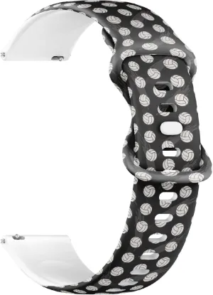 for Women, Men 20mm Quick Release Soft Sillicone Sports Watch Band (Volleyball Boy Sports) courier ashore Replacement Rubber Strap Bracelet 