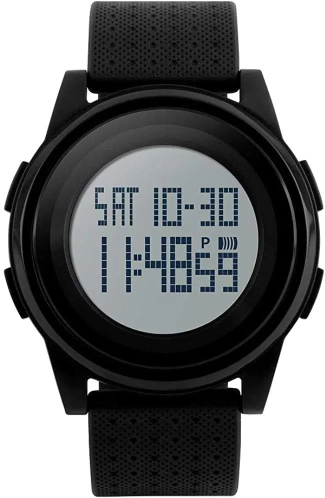 for Women Men Wrist Watch (Black) Gosasa New Soft Band Sport Watch LED Electronic sequential Digital Watch 5ATM Waterproof Outdoor Sport Watches 