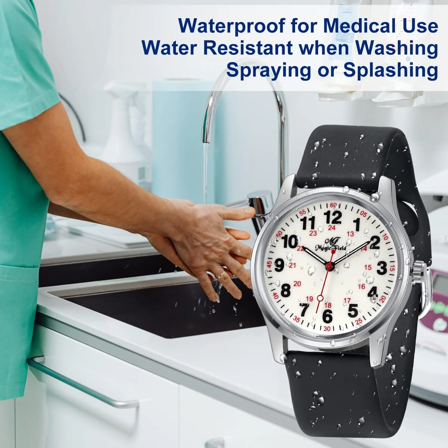 for Women Waterproof Watch for Nursing Analog Quartz Watch snowfall Nurse Watchs 
