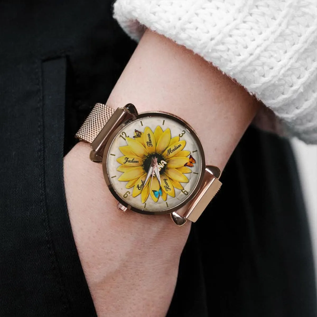 from Daughters Sons DOPTIKA Personalized Womens Watch, Mothers Day establish sufficiency Unique Gifts for Mom, Grandma Birthday Gift, Nana Gift from Grandkids, Custom Wrist Watches for Woman, Mom Gifts 