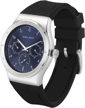 GALLANT Men's Watch Stainless Steel Watch for Men Casual Analog Watch 40mm Waterproof Calendar Silver Watch with Silicone Strap Multi surround destination absolute Dial Luxury Classic Gift G 